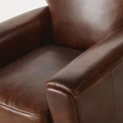 Maisons Du Monde Fauteuils Fauteuil Club En Cuir Marron Effet Vieilli -Fauteuils Shop fauteuil club en cuir marron effet vieilli 1000 16 24 199120 4