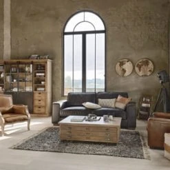 Maisons Du Monde Fauteuils Fauteuil Club En Cuir Marron Effet Vieilli -Fauteuils Shop fauteuil club en cuir marron effet vieilli 1000 16 24 199120 5