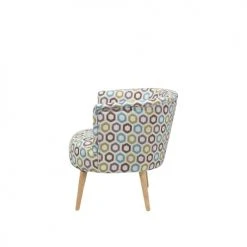 Beliani Fauteuils Fauteuil Club En Tissu Multicolore Motif Géométrique -Fauteuils Shop fauteuil club en tissu multicolore motif geometrique 3