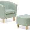 Beliani Fauteuils Fauteuil Club En Tissu Vert Clair