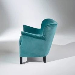 Robin Des Bois Fauteuils Fauteuil Club En Velours Clouté Bleu Arctique -Fauteuils Shop fauteuil club en velours cloute bleu arctique 4