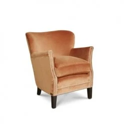 Robin Des Bois Fauteuils Fauteuil Club En Velours Clouté Caramel -Fauteuils Shop fauteuil club en velours cloute caramel 4