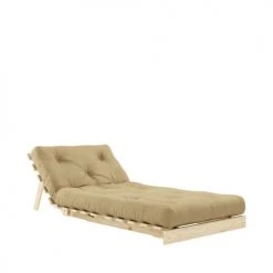 Karup Design Fauteuils Fauteuil Convertible 90x200cm En Bois Naturel Et Tissu Blé -Fauteuils Shop fauteuil convertible 90x200cm en bois naturel et tissu ble 3