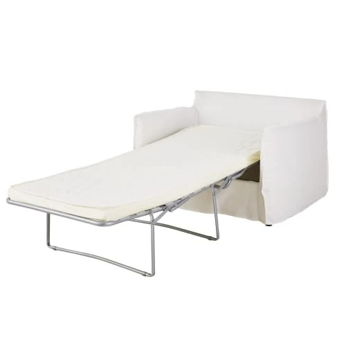 Fauteuil convertible en lin froissé blanc Maisons Du Monde Fauteuils Fauteuil Convertible En Lin Froissé Blanc -Fauteuils Shop fauteuil convertible en lin froisse blanc 1000 10 3 201477 2