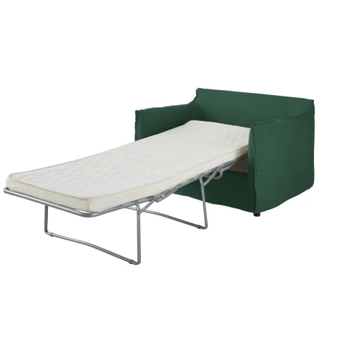 Fauteuil convertible en lin froissé vert Maisons Du Monde Fauteuils Fauteuil Convertible En Lin Froissé Vert -Fauteuils Shop fauteuil convertible en lin froisse vert 1000 11 35 221640 2