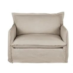 Maisons Du Monde Fauteuils Fauteuil Convertible En Lin Supérieur Beige -Fauteuils Shop fauteuil convertible en lin superieur beige barcelone 1000 15 25 221712 1