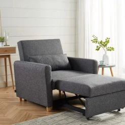Baita Fauteuils Fauteuil Convertible En Tissu 1 Place Gris 2 Baita Fauteuils Fauteuil Convertible En Tissu 1 Place Gris -Fauteuils Shop fauteuil convertible en tissu 1 place gris 2