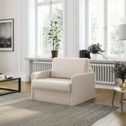 Usinestreet Fauteuils Fauteuil Convertible Express En Tissu Beige - Couchage 70x190 -Fauteuils Shop fauteuil convertible express en tissu beige couchage 70x190 3