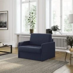 Usinestreet Fauteuils Fauteuil Convertible Express En Tissu Bleu Foncé - Couchage 70x190 -Fauteuils Shop fauteuil convertible express en tissu bleu fonce couchage 70x190 3