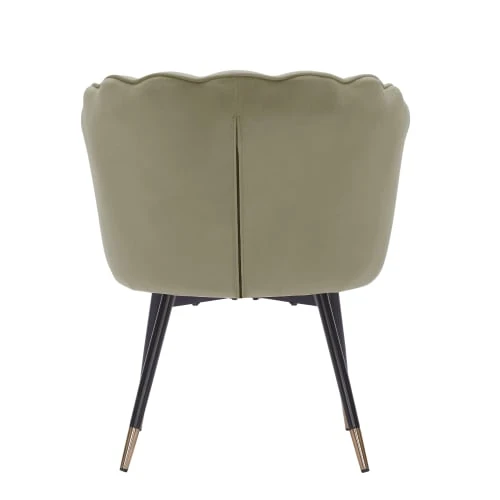Fauteuil coquillage en velours 1 place beige et doré Baita Fauteuils Fauteuil Coquillage En Velours 1 Place Beige Et Doré -Fauteuils Shop fauteuil coquillage en velours 1 place beige et dore 3