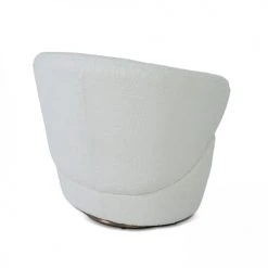 Oviala Fauteuils Fauteuil Cosy En Bouclette Blanc -Fauteuils Shop fauteuil cosy en bouclette blanc 3