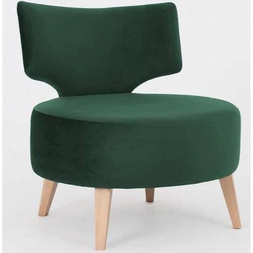 Fauteuil cosy rembourré tissu couleur vert pieds bois clair Custom Form Fauteuils Fauteuil Cosy Rembourré Tissu Couleur Vert Pieds Bois Clair -Fauteuils Shop fauteuil cosy rembourre tissu couleur vert pieds bois clair 3