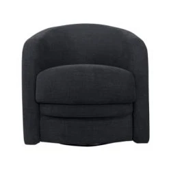 DIVA SALON Fauteuils Fauteuil Crapaud 1 Place En Tissu Bleu Marine