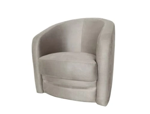 Fauteuil crapaud pivotant 1 place en tissu beige crème DIVA SALON Fauteuils Fauteuil Crapaud Pivotant 1 Place En Tissu Beige Crème -Fauteuils Shop fauteuil crapaud pivotant 1 place en tissu beige creme 3