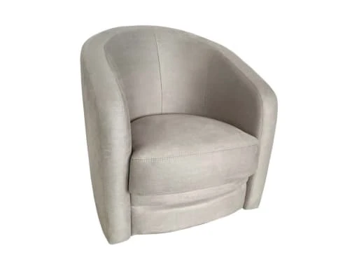 Fauteuil crapaud pivotant 1 place en tissu beige crème DIVA SALON Fauteuils Fauteuil Crapaud Pivotant 1 Place En Tissu Beige Crème -Fauteuils Shop fauteuil crapaud pivotant 1 place en tissu beige creme 4