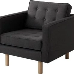 Custom Form Fauteuils Fauteuil Cubique Rembourré En Tissu Couleur Gris Anthracite