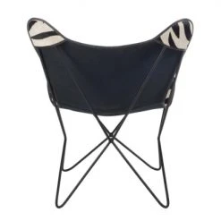 Meubles & Design Fauteuils Fauteuil Cuir Papillon Motifs Zébrés -Fauteuils Shop fauteuil cuir papillon motifs zebres 3