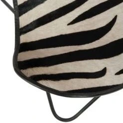 Meubles & Design Fauteuils Fauteuil Cuir Papillon Motifs Zébrés -Fauteuils Shop fauteuil cuir papillon motifs zebres 5