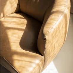 Meubles & Design Fauteuils Fauteuil Cuir Rond Design Beige -Fauteuils Shop fauteuil cuir rond design beige 6