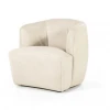 Meubles & Design Fauteuils Fauteuil Cuir Rond Design Blanc