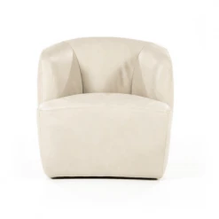 Meubles & Design Fauteuils Fauteuil Cuir Rond Design Blanc -Fauteuils Shop fauteuil cuir rond design blanc 2
