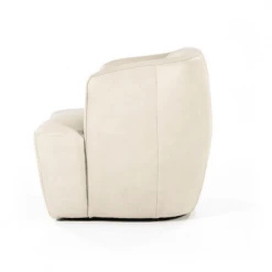 Meubles & Design Fauteuils Fauteuil Cuir Rond Design Blanc -Fauteuils Shop fauteuil cuir rond design blanc 3