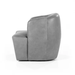 Meubles & Design Fauteuils Fauteuil Cuir Rond Design Gris -Fauteuils Shop fauteuil cuir rond design gris 3