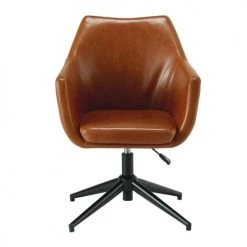 Maisons Du Monde Chaises De Bureau Fauteuil De Bureau En Textile Enduit Marron Vieilli -Fauteuils Shop fauteuil de bureau en textile enduit marron vieilli 1000 3 37 165923 11