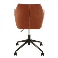 Maisons Du Monde Chaises De Bureau Fauteuil De Bureau En Textile Enduit Marron Vieilli -Fauteuils Shop fauteuil de bureau en textile enduit marron vieilli 1000 3 37 165923 7