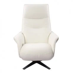 My New Design Fauteuils Fauteuil De Relaxation Manuel Design - Cuir Blanc -Fauteuils Shop fauteuil de relaxation manuel design cuir blanc 2