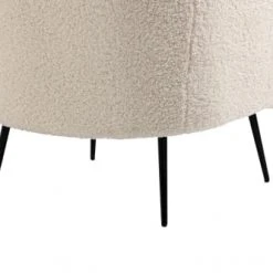 Nordlys Fauteuils Fauteuil De Salon En Métal Et Bouclettes Blanches -Fauteuils Shop fauteuil de salon en metal et bouclettes blanches 3