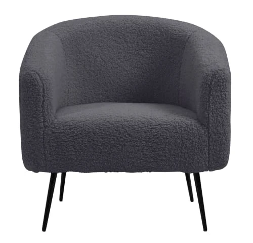 Fauteuil de salon en métal et bouclettes grises Nordlys Fauteuils Fauteuil De Salon En Métal Et Bouclettes Grises -Fauteuils Shop fauteuil de salon en metal et bouclettes grises 3