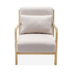 Alice's Garden Fauteuils Fauteuil Design Beige En Bois Et Tissu 4 Alice's Garden Fauteuils Fauteuil Design Beige En Bois Et Tissu -Fauteuils Shop fauteuil design beige en bois et tissu 4