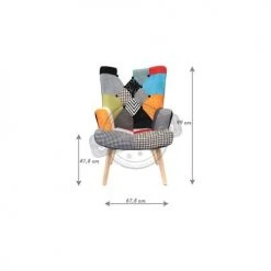 The Home Deco Factory Fauteuils Fauteuil Design Coloré Patchwork 2 The Home Deco Factory Fauteuils Fauteuil Design Coloré Patchwork -Fauteuils Shop fauteuil design colore patchwork 2