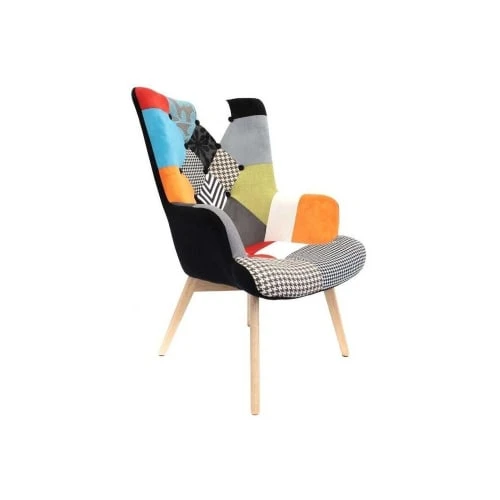 Fauteuil design coloré patchwork The Home Deco Factory Fauteuils Fauteuil Design Coloré Patchwork -Fauteuils Shop fauteuil design colore patchwork