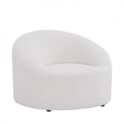 Drawer Fauteuils Fauteuil Design En Bouclette Ivoire