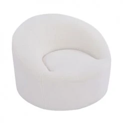Drawer Fauteuils Fauteuil Design En Bouclette Ivoire -Fauteuils Shop fauteuil design en bouclette ivoire 3