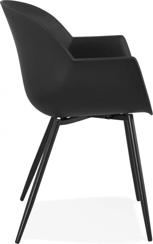 Fauteuil design en résine noir avec accoudoirs Kokoon Design Fauteuils Fauteuil Design En Résine Noir Avec Accoudoirs -Fauteuils Shop fauteuil design en resine noir avec accoudoirs 2
