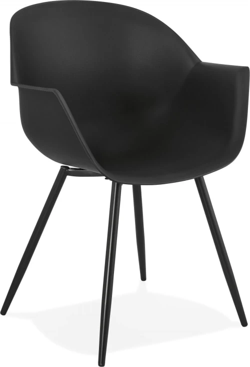 Fauteuil design en résine noir avec accoudoirs Kokoon Design Fauteuils Fauteuil Design En Résine Noir Avec Accoudoirs -Fauteuils Shop fauteuil design en resine noir avec accoudoirs