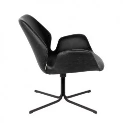 Zuiver Fauteuils Fauteuil Design En Simili Cuir Noir -Fauteuils Shop fauteuil design en simili cuir noir 2