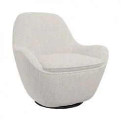 Drawer Fauteuils Fauteuil Design En Tissu Bouclette Beige