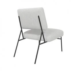 Drawer Fauteuils Fauteuil Design En Tissu Bouclette Et Métal Ecru -Fauteuils Shop fauteuil design en tissu bouclette et metal ecru 4