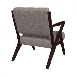 Drawer Fauteuils Fauteuil Design En Tissu Et Bois Foncé Taupe -Fauteuils Shop fauteuil design en tissu et bois fonce taupe 4