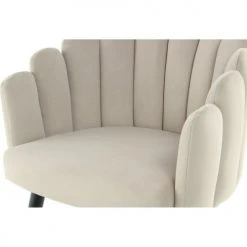 ReCollection Fauteuils Fauteuil Design Rétro Rembourré En Velours Beige -Fauteuils Shop fauteuil design retro rembourre en velours beige 5