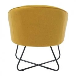 Moloo Fauteuils Fauteuil Design Tissu Curry Pieds Métal Noir -Fauteuils Shop fauteuil design tissu curry pieds metal noir 2