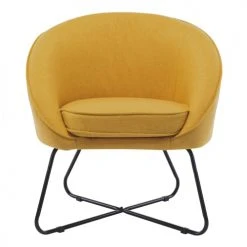 Moloo Fauteuils Fauteuil Design Tissu Curry Pieds Métal Noir -Fauteuils Shop fauteuil design tissu curry pieds metal noir 4