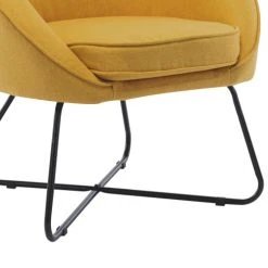 Moloo Fauteuils Fauteuil Design Tissu Curry Pieds Métal Noir -Fauteuils Shop fauteuil design tissu curry pieds metal noir 5