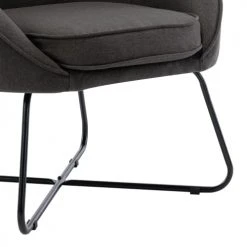 Moloo Fauteuils Fauteuil Design Tissu Gris Anthracite Pieds Métal Noir -Fauteuils Shop fauteuil design tissu gris anthracite pieds metal noir 5