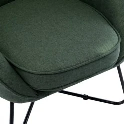 Moloo Fauteuils Fauteuil Design Tissu Vert Forêt Pieds Métal Noir -Fauteuils Shop fauteuil design tissu vert foret pieds metal noir 3