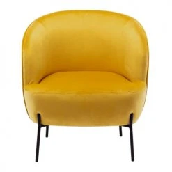 Moloo Fauteuils Fauteuil Design Velours Curry Pieds Métal Noir -Fauteuils Shop fauteuil design velours curry pieds metal noir 4